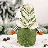  Paquete de 2 muñecos de gnomo hechos a mano para el Día de San Patricio, decoración de elfo navideño, gnomo nórdico de peluche, decoración para escaparates de casas navideñas.