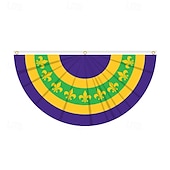 tanie Garden Flags, Banner-Brazil Carnival Flag, Mardi Gras Half Flag, Carnival Party Decorations, Festive Atmosphere, Colorful Festival Flag for Home, Parade, and Outdoor Event Decor