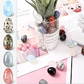 olcso húsvéti-10 db-os csomag húsvéti tojás kristálykövek, csiszolt, véletlenszerű színű drágakövek barkácsoláshoz, lakberendezéshez, asztali díszként való használatra, akvárium dekorációhoz, ünnepi és születésnapi