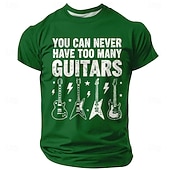 Per uomo Chitarra Gergo divertente Maglietta Manica Corta maglietta Stampa 3D Girocollo Camicia Moda Quotidiano Quotidiano Streetwear Blu Nero Rosso Estate Primavera Abbigliamento S M L XL XXL XXXL