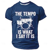  Herren Musik Lustiger Slang T Shirt Kurzarm T-Shirt 3D-Druck Rundhalsausschnitt Hemd Mode Täglich Täglich Straße Blau Schwarz Rote Sommer Frühling Bekleidung S M L XL XXL XXXL