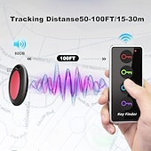 tanie Czujniki i alarmy-lokalizator kluczy z 4 odbiornikami, lokalizator przedmiotów RF o zasięgu 100 stóp &amp;głośny sygnał dźwiękowy, bezprzewodowy portfel, zwierzę i zdalny lokalizator ze stacją bazową, świetny prezent dla