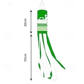 olcso Kerti zászlók, Banner-Szent Patrik-napi szélzsák zászló, ír dizájn, Szent Patrik-napi fesztivál dekoráció, színes kültéri szélzsák ünnepi ünneplésre, lóhere &amp;lóhere design.