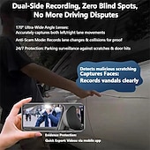 levne Videorekordéry do auta-1080p Nový design / Full HD / Sledování 360 ° Auto DVR 170 stupňů Široký úhel 3 inch LCD Dash Cam s WIFI / Noční vidění / Parkovací mód 4 infra LED Záznamník vozu