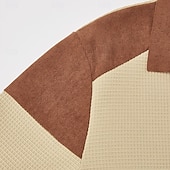 levne Vaflové pletené tričko-Pánské Vaflové tričko Polo na zip Dlouhý rukáv Polo límec Svetr Čtvrtletní zip Podzim Podzim zima Pevná barva Barevné bloky Tradiční a retro Na běžné nošení Slátanina Barevné bloky Ležérní Dom