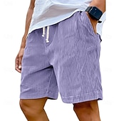 ieftine Pantaloni scurți casual-Bărbați Pantaloni Scurți Pantaloni scurți casual Pantaloni scurți din velur Cordon Talie elastică Culoare solidă Confort Lungimea genunchiului Zilnic În aer liber Haine de strada Vacanță Modă Negru