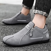 economico Scarpe Casual Slip-On-scarpe slip-on beige da uomo con tomaia morbida: comode scarpe da tutti i giorni per un abbigliamento casual e un comfort che dura tutto il giorno