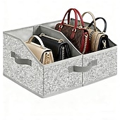 abordables Rangement et organisation-1 grand organisateur mural avec poignées - panier de rangement en tissu à structure ajourée pour vêtements, serviettes, couvertures, portefeuilles et chapeaux - design classique et peu encombrant pour