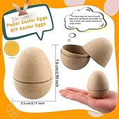 levne velikonoční-10 ks papírových velikonočních vajíček, 3 palce, vajíčka z papírmaché, DIY velikonoční papírová vajíčka na velikonoční tvoření, hledání velikonočních vajíček, dárky do velikonočních košíků
