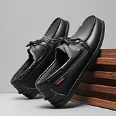 preiswerte Bootsschuhe-Schwarze Herren-Schnürschuhe, bequeme Hochzeitsschuhe für Trauzeugen, stilvolle und legere Schuhe für Hochzeitsfeiern und halbformelle Hochzeitsveranstaltungen