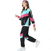 preiswerte Outfits-Retro Vintage 1980er HipHop Outfits Zubehörset Sportbekleidung mit Zubehör langarm Disco Kostüm Herren Damen Karnevalskostüm Halloween Karneval Neujahr Pride Parade Pride-Monat Erwachsene Weitere