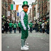 Недорогие Мужская обувь-Мужские белые и зеленые повседневные кроссовки, легкие дышащие прогулочные туфли на мягкой подошве, стильные кроссовки в стиле стритвеар для повседневной носки и нарядов ко Дню Святого Патрика.