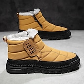 cheap Winter &amp; Snow Boots-Men's Yellow Insulated Winter Boots, Warm and Comfortable Snow Boots for Cold Weather, Ideal for Winter Hiking, Snowboarding and Outdoor Activities