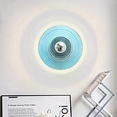 ieftine Aplici de Interior-Lampă de perete rotundă din sticlă cu 1 bec, model modern Art Deco, pentru dormitor