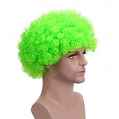  Zelené paruky afro syntetická klaunská paruka pro muže ženy cosplay anime párty
