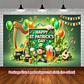 お買い得  ホリデータペストリー-聖パトリックの日のタペストリーの背景、レプラコーン &amp;アイルランドをテーマにした要素、聖パトリックの日のパーティーのためのお祝いの壁掛け、楽しいお祝いの室内装飾。