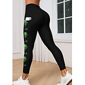  Saint Patrick Femmes leggings de pilates Pantalons de fitness Jambières de gymnastique Poches Droit de timbre Poches Latérales Pilates Salle de sport Entraînement en salle Collants Leggings Bas
