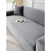 abordables Housse de canapé-Housse de canapé rayée en velours côtelé (1 pièce), élégante et luxueuse, antidérapante, anti-poussière et anti-griffures de chat, idéale en toute saison pour la chambre, le salon, le bureau ou la