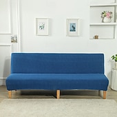 abordables Couverture du canapé Futon-Housse de canapé-lit extensible en tissu imprimé, disponible en 3 tailles différentes, housse de canapé sans accoudoirs, housse de banc élastique, protection décorative pour le Nouvel An, décoration