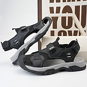 cheap Outdoor Sandals-Men's Navy Blue Sporty Sandals – Lightweight and Durable with Velcro and Adjustable Fit, Perfect for Outdoor Adventures