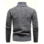 economico maglione pullover da uomo-Per uomo Felpa Maglioni con zip a un quarto Maglione a maglia Maglione lavorato a maglia A Coste Maglia Top Regolari Lavorato a maglia Pile Semplice Zip a un quarto Moda Streetwear Casuale