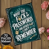 cheap Home Supplies-Spiral Password Notebook - Secure Password Organizer with Lock Design, for Home Office, Internet, Computer, Scrapbooking - Password Keeper Journal with Spiral Binding - Ideal for Passwords, Login