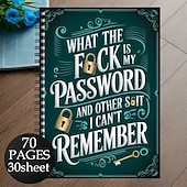 cheap Home Supplies-Spiral Password Notebook - Secure Password Organizer with Lock Design, for Home Office, Internet, Computer, Scrapbooking - Password Keeper Journal with Spiral Binding - Ideal for Passwords, Login