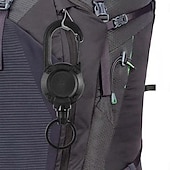 billige Utendørs rekreasjon-3 stk. utendørs automatisk uttrekkbar ståltau taktisk nøkkelring, slitesterk og lett nøkkelholder for utendørsaktiviteter, camping, fotturer og hverdagsbruk, praktisk og bærbar