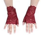 levne Příslušenství a další-Elegantní Vinobraní Řvoucí 20s Rukavice Večerní rukavice Velký Gatsby Krajka Maškarní kostým Dámské Karneval Plesová maškaráda Ležérní Karneval Dospělí Rukavice