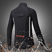 cheap Men's Jackets &amp; Gilets-WOSAWE Men's Windbreaker Cycling Jersey Cycling Jacket High Visibility Waterproof Windproof Cycling Bike Jacket Windbreaker Mountain Bike MTB Road Bike Cycling City Bike Cycling Navy Green Black Bike