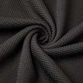 voordelige Klassieke polo voor heren-Voor heren Wafel Poloshirts Met Textuur Casual Buiten Kwart ritssluiting Lange mouw Modieus Modern Effen Kleur Met Textuur Gebreid Lente &amp; Herfst Alle seizoenen Ruim Passend Zwart Marineblauw