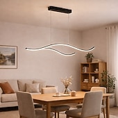 זול עיצוב קו-100/120 ס"מ led תליון אור גל עיצוב קו עיצוב זהב שחור מתכת סגנון אומנותי משרד בסגנון מודרני, חנויות גימורים צבועים מסוגננים אומנותי led 110-120v 220-240v