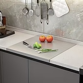 levne Pomůcky na ovoce a zeleninu-Odolná nerezová rolovací deska - extra velká krájecí deska s protiskluzovým povrchem, odolná konstrukce pro kuchyň, pečení, maso, zeleninu