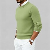 cheap Men's Wool Sweater-Men's Premium Pure Wool Cashmere Crewneck Sweater Classic Knit Pullover Jumper Soft Warm Breathable