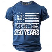  Per uomo Bandiera Americana 1776 Maglietta Manica Corta maglietta Stampa 3D Girocollo Camicia Quotidiano Militare Quotidiano Streetwear Blu Nero Rosso Estate Primavera Abbigliamento S M L XL XXL XXXL