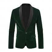  Roaring 20s 1920s Retro Vintage Tuxedo Suits & Blazers Long Sleeves The Great Gatsby Gentleman Solid Color Fancy Dress Men's Carnival Costume Carnival Cocktail Party Theme Party Bachelorette Party