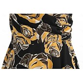 economico Vestiti-Anni 1950 Retrò Vintage Midi Abito Swing Vestito Svasato Senza maniche Aderente &amp; Svasato Costume Per donna Carnevale San Valentino Casuale Ritorno a casa Festa a tema retrò Adulti Vestito Primavera