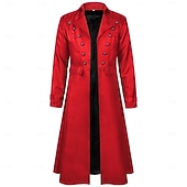 cheap Outerwear-Retro Vintage Punk &amp; Gothic Medieval Coat Tuxedo Tailcoat Long Sleeves Ebenezer Scrooge Vampire Knight Ritter Fancy Dress Men's Steampunk Halloween Performance LARP Ren Faire Adults Coat