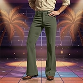 Χαμηλού Κόστους Φωτοβολίδα-Ανδρικά Παντελόνια Παντελόνι επίσημο Κοτλέ παντελόνι Πάτος καμπάνας Φουντωμένο παντελόνι Τσέπη Σκέτο Άνεση Πλήρες μήκος Καθημερινά Επιχείρηση Αργίες Διακοπές Μοντέρνα Λευκό Καφέ Μικροελαστικό