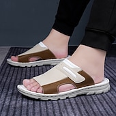 お買い得  メンズ・スリッパ＆フィットフロップ-メンズブラウンアウトドアサンダル - 快適で耐久性があり、調節可能なストラップ付き。ハイキング、トレッキング、カジュアルなアウトドアウェアに最適です。