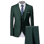 cheap Men's 1920s Costumes-Roaring 20s 1920s Three Piece Suit Suit Trousers The Great Gatsby Fancy Dress Men's Kings Day Masquerade Party Wedding Masquerade Adults' Coat Vest Pants