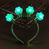 economico Luci decorative-fascia per capelli con luci per il giorno di San Patrizio, cappelli con trifoglio, decorazioni per il giorno di San Patrizio