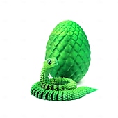 cheap Easter-Easter Eggs, Snake Egg with 3D Printed Snake, Year of The Snake 2025, 3D Printed Snake, Executive Desk Toys, Articulated Snake, Fidget Toys Gifts for Easter Adults