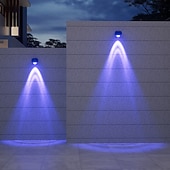 preiswerte Außenwandleuchten-2/4 Stück Solar-Außenwandleuchten, helle, wasserdichte Leuchten für Terrasse, Hof, Straße, Veranda, Zaun, Garage, Garten – perfekte Dekoration
