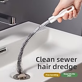 olcso Tisztító szerek-5 db hosszú nyelű tisztítókefe ergonomikus fogantyúkkal, rugalmas sörtékkel fürdőszobai mosdó lefolyóihoz, konyhai csövekhez, szőrtelenítéshez, tartós, kiváló minőségű, többcélú kefék egész éves