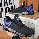 abordables Baskets Décontractées-Chaussures de course noires en mesh pour hommes – baskets athlétiques légères avec tige respirante, idéales pour la course, la salle de sport et les activités sportives.