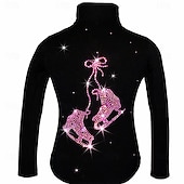 halpa Taitoluistelutakit ja liivit-Fleecetakki taitoluisteluun Naisten Tyttöjen Luistimet Takki Topit Musta Pinkki Sininen Elastinen Kouluts Kilpailu Luisteluasu Pidä lämpimänä Kristalli / Strassi Pitkähihainen Luistelu Taitoluistelu