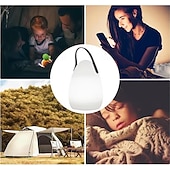 baratos Luzes e lanternas de acampamento-Recharge Colorful Portable Remote Control RGB LED Outdoor Waterproof Camping Book Lamp Atmosphere Light Party Decoration Light