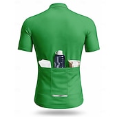  Herr St Patrick Jersey Cykeltröja Shamrock Novelty Kort Ärmar Cykel Tee Tshirt Jersey Topp med 3 Bakfickor UV Resistens Snabbtorkande Med Fickor Främre Dragkedja Sport Vit Grön Kläder Apparel