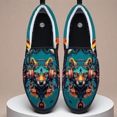 tanie Męskie buty-Śliskie buty na Mardi Gras dla mężczyzn z mistycznym wzorem zwierzęcym – fantazyjny design na karnawał festiwale i modny styl uliczny